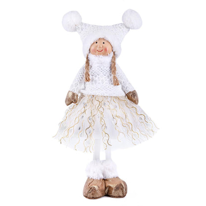 STP GOODS Handmade Christmas Decor Collectible Doll, 15 inches (38 cm), Indoor Home Decoration Figurine, Figurine for Home Decor & Holiday Posable Fairy Doll Indoor