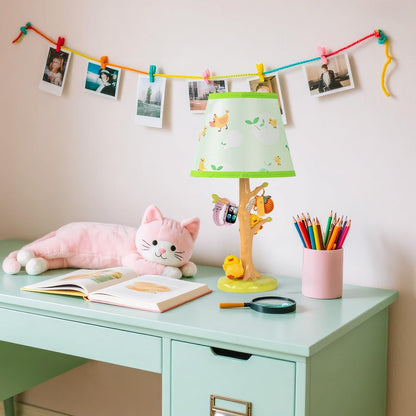 HERBESTBAY Table Lamp for Kids, 16 Inch Cute Chicken Bedside Lamp with LED Bulb, Animal Resin Desk Lamp for Boys Girls Bedroom or Nursery Decor