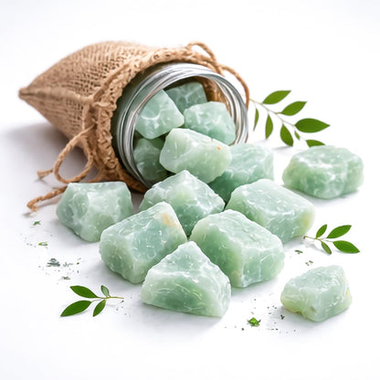 Crocon® 1LB Green Jade Rough Bulk Rocks Natural Stone Spiritual Gifts Raw Gemstone Crystals and Stones Tumbling Cabbing Polishing Gem Mining Chakra Balancing Reiki Healing Good Luck Home Office Décor