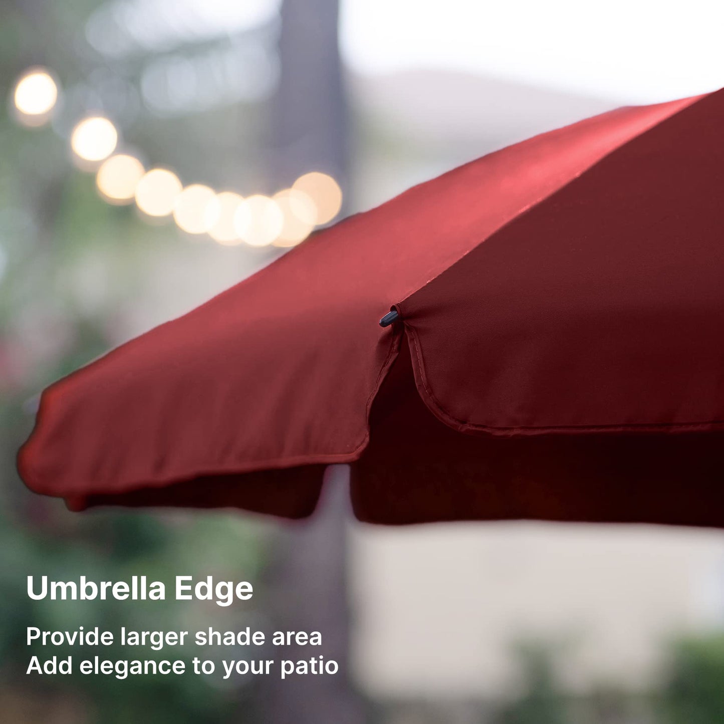 AMMSUN Patio Umbrella, 6.5 ft Outdoor Table Umbrella with Tilt Steel Pole, UPF50+ Protection, Great for Outdoor Garden Backyard, Maroon