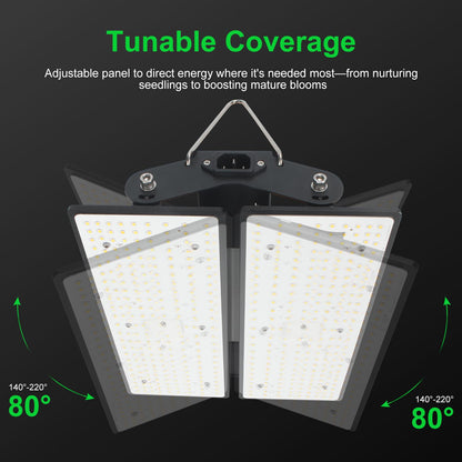 MELONFARM 100W LED Plant Grow Light Meets Plant Growth Requirements Multi-Angle Adjustable, Hanging Design Suitable for Various Growing scenarios