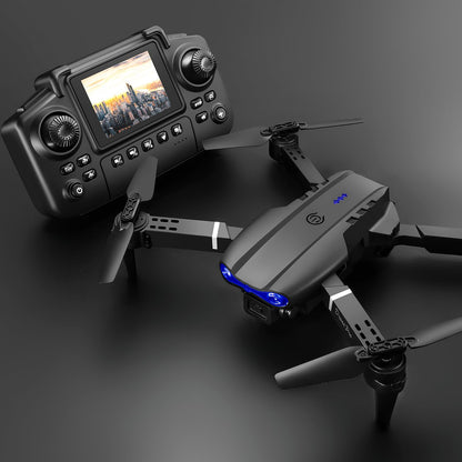 elecci E99 Drone with Screen Controller, Two-batteries, Altitude Hold, One Key Take Off/Landing, Active Obstacle Avoidance. with Black Outdoor Carrying Case. (Black - 2 batteries)