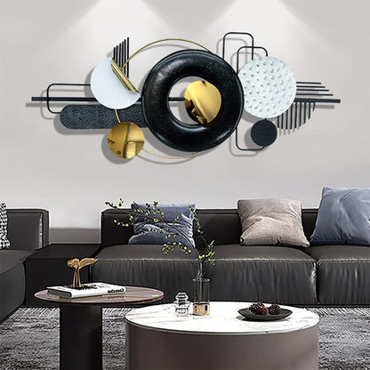 Ironelle Abstract Metal Wall Art Modern Metal Wall Sculptures Large 59" x 25" 3D Textured Black Wall Decor for Living Room Bedroom Office Kitchen Hallway Dining Room Wall Hanging Decor