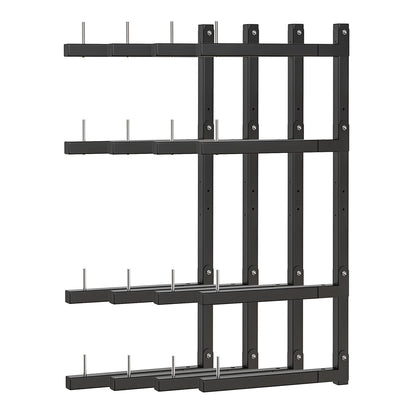 Olgsibb Lumber Storage Rack, Upgrade Cantilever Folding Lumber Rack Wall Mount, Metal 8 Level 32 Inch Plywood Scrap Wood Storage Rack