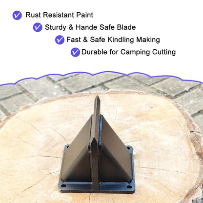 Qinmorelixy Mini 3-Inch Firewood Kindling Splitter, Portable Wood Splitting Tool for Outdoor BBQ & Indoor Fireplace, Axe-Free Safe Log Splitter for Camping, Lightweight Design