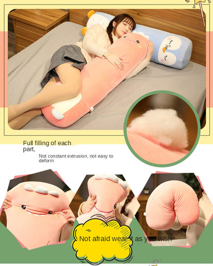 MUPI Long Plush Cute Body Pillows 27" Cuddle Stuffed Animal Shaped Bed Body Pillows Soft Cotton Plushies Doll Toy Gifts (Dinosaurs, 27 Inch)