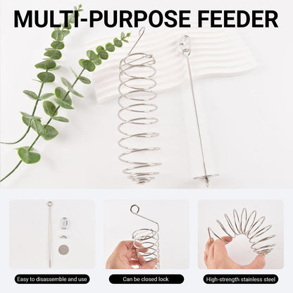 3 Pack Butterfly Banana Feeder, Stainless Steel Outdoor Banana Holder Hanging Butterfly Feeder for Garden Backyard Tree Banana Hammock Attracts Butterflies Bees Birds