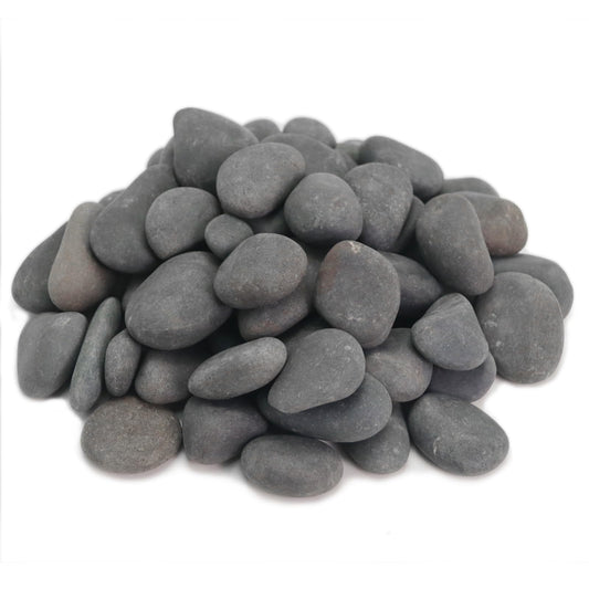 Lechloris 20LB Black Stones Pebbles River Rocks, Natural Beach Pebbles, 0.8-1.5" Decorative Rocks- Ideal for Garden Landscaping, Home Decor, Aquariums, Painting, Crafting and Gifts, Black Colors