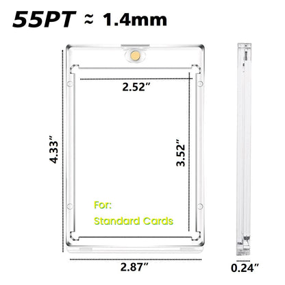 LRANFOW Magnetic Trading Card Holder Hard Card Case with UV Resistant for Cards || 24 Pack 55pt