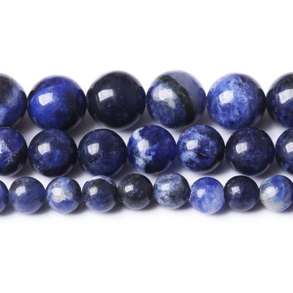 45PCS 8MM Natural Bule Sodalite Stone Beads Energy Healing Beads for DIY Jewelry Bracelet Necklace Making for Jewelry Making15Inch