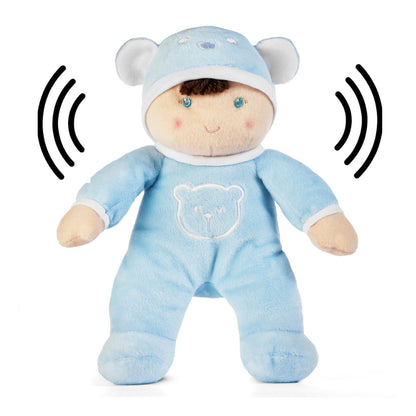 Baby Boy Toys, Boy Baby Doll, My First Doll in Blue with Rattle, Soft Plush Material, Machine Washable, Non-Toxic, No Hard Parts, Made for Hugs, Sweet for Newborn, Infant, Toddlers