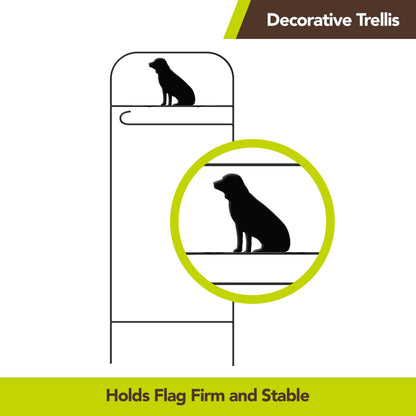 Briarwood Lane Wrought Iron Dog Garden Flag Arbor