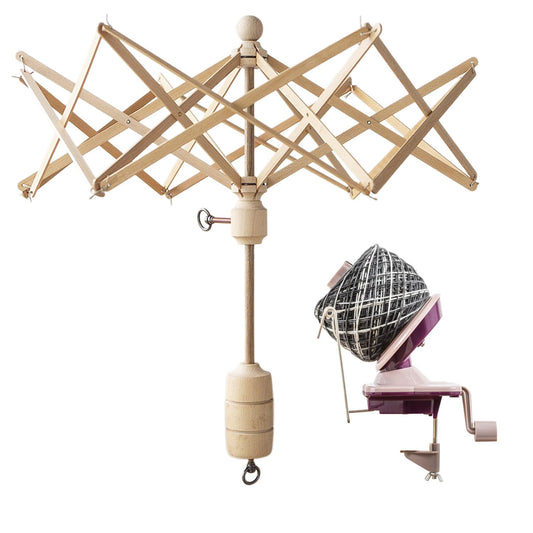 Knit Picks Yarn Winding Bundle - Yarn Ball Winder and Birch Wooden Yarn Swift