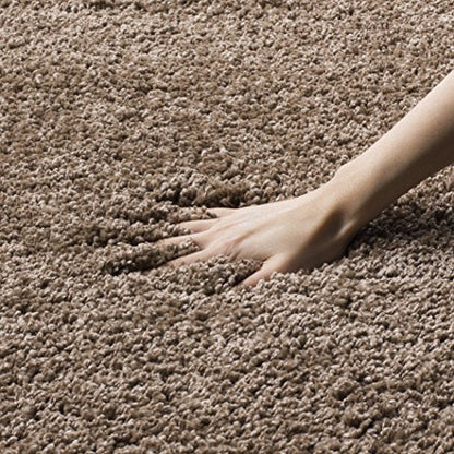 SAFAVIEH Milan Shag Collection Area Rug - 3' x 5', Dark Beige, Solid Design, Non-Shedding & Easy to Clean, Plush Thick Pile, Ideal for Living Room, Bedroom (SG180-1414)