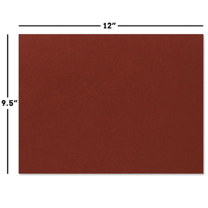Fine Stationery Plain Burgundy Certificate Folders - Pack of 25, Linen Cover 80 lb. Stock, Folded, Die-Cut Corners, for Office, Business Awards, Graduation, School Diploma Holder, 9-1/2"" x 12""