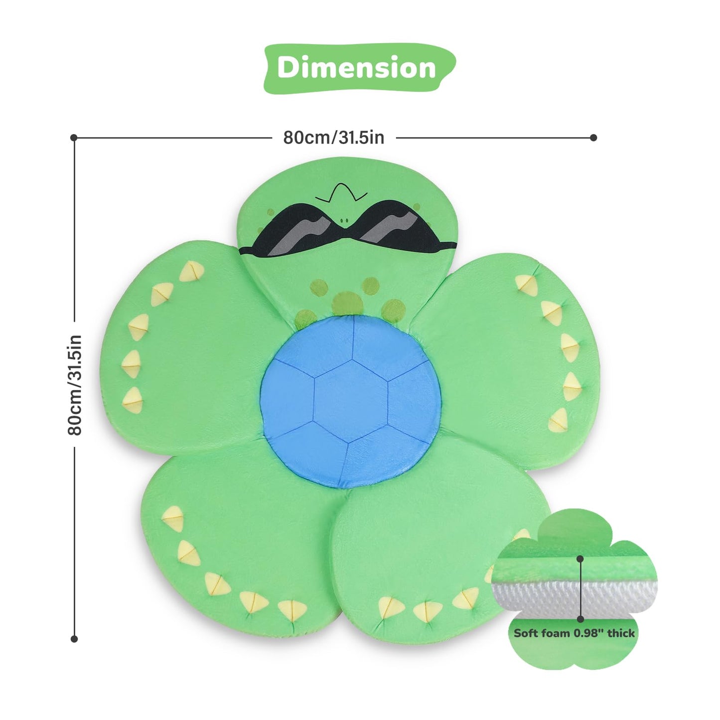 YooxArmor Baby Bath Pad for Infant Bathtub Sink, Non-Slip Flower Bathtub for Infants 0-6 Months, Soft Baby Sink Bath Cushion for Babies Bath Time, Newborns Bath Essentials Must Haves-Turtle