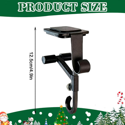 ATRGDUE ATRGDUEFireplace Stocking and Garland Hanger with Two Hooks,Adjustable Mantle Holder- Hold Christmas Decoration and Hang Garland-No Drill,Durable Wrought Iron Holds Up to 20 lbs (3Pcs,Black)