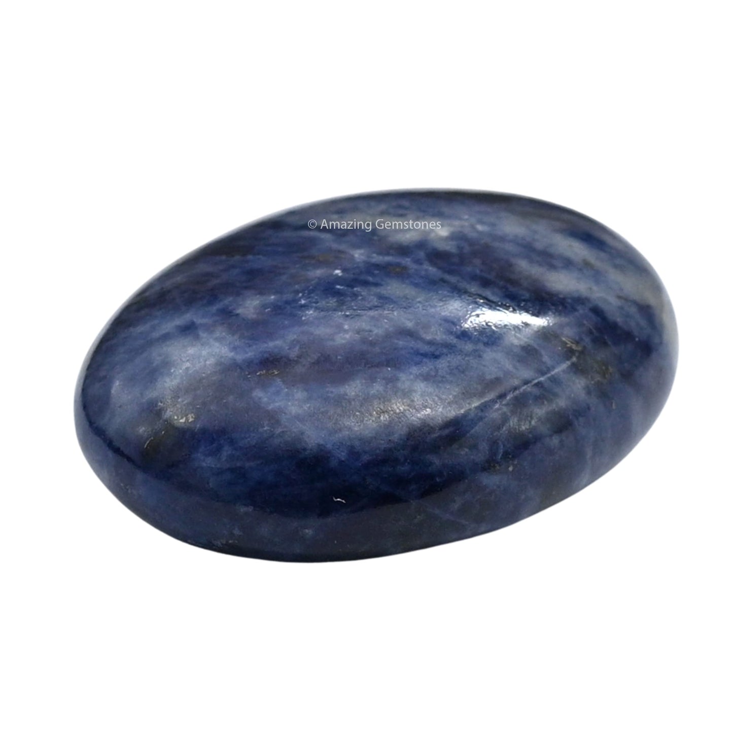 Amazing Gemstone Sodalite Crystals and Healing Stones - Large Palm Stone Crystals Piedra - Crystal for Good Luck, Balanced Positive Energy, Meditation - Unique Stocking Stuffers Gifts for Women, Men