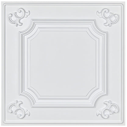 Art3d Drop Ceiling Tiles 24x24 in White (12-Pack, 48 Sq.ft), Wainscoting Panels Glue Up 2x2