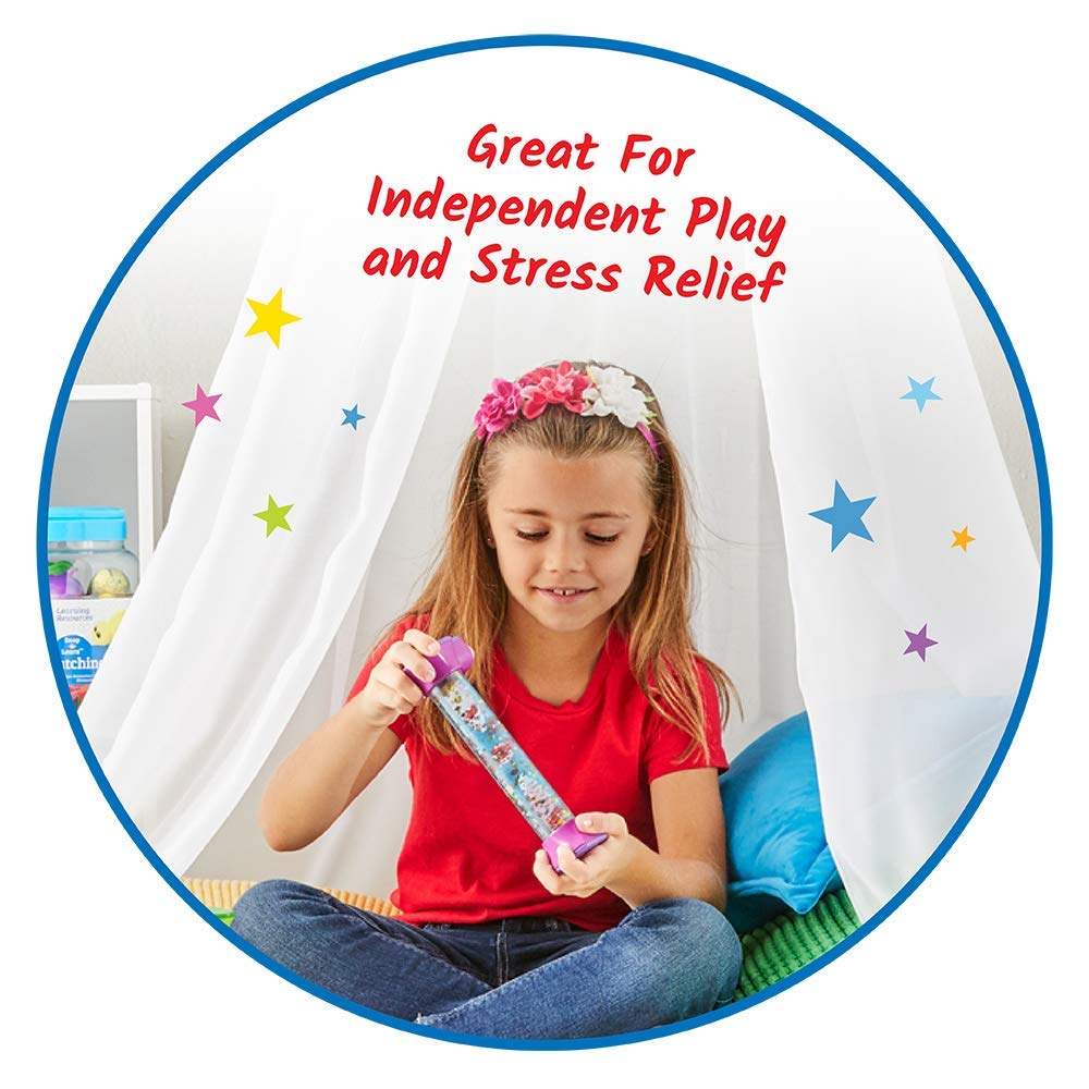 hand2mind Sensory Fidget Tubes, Sensory Toys, Travel Toys, Quiet Fidgets for Classroom, Calm Down Corner Supplies, Anxiety Relief Items for Kids, Toddler Stocking Stuffers, for Kids