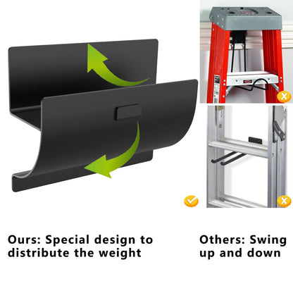 Juformin Heavy-Duty Ladder Hanger-Wall Mount Ladder Hooks for Storage-Wheelbarrow Hangers for Garage Wall-2 Pack