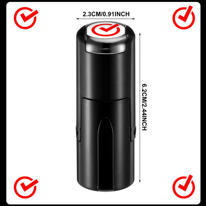 Supervitae 2 Pack Checkmark Print Stamps Red Ink Checkmark Stamper Mini Self Inking Stamps for Party Activities Craft Supplies