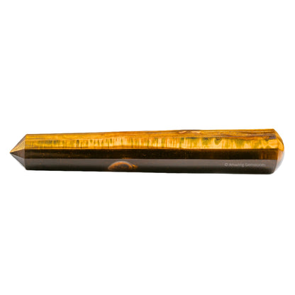 Amazing Gemstone Tiger Eye Crystal Wand Massage Stick - Pelvic Wand Gua Sha for Adults - Crystals and Healing Stones Massage Wands for Adults Gifts (Pointed)
