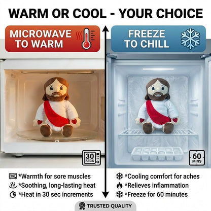 Jesus - Microwavable & Weighted Plush Stuffed Animal - Heated Plushie for Warmth - Cute, Soft, Cozy Toy for Adults & Children (Boys, Girls, & Toddlers) by Warm Pals