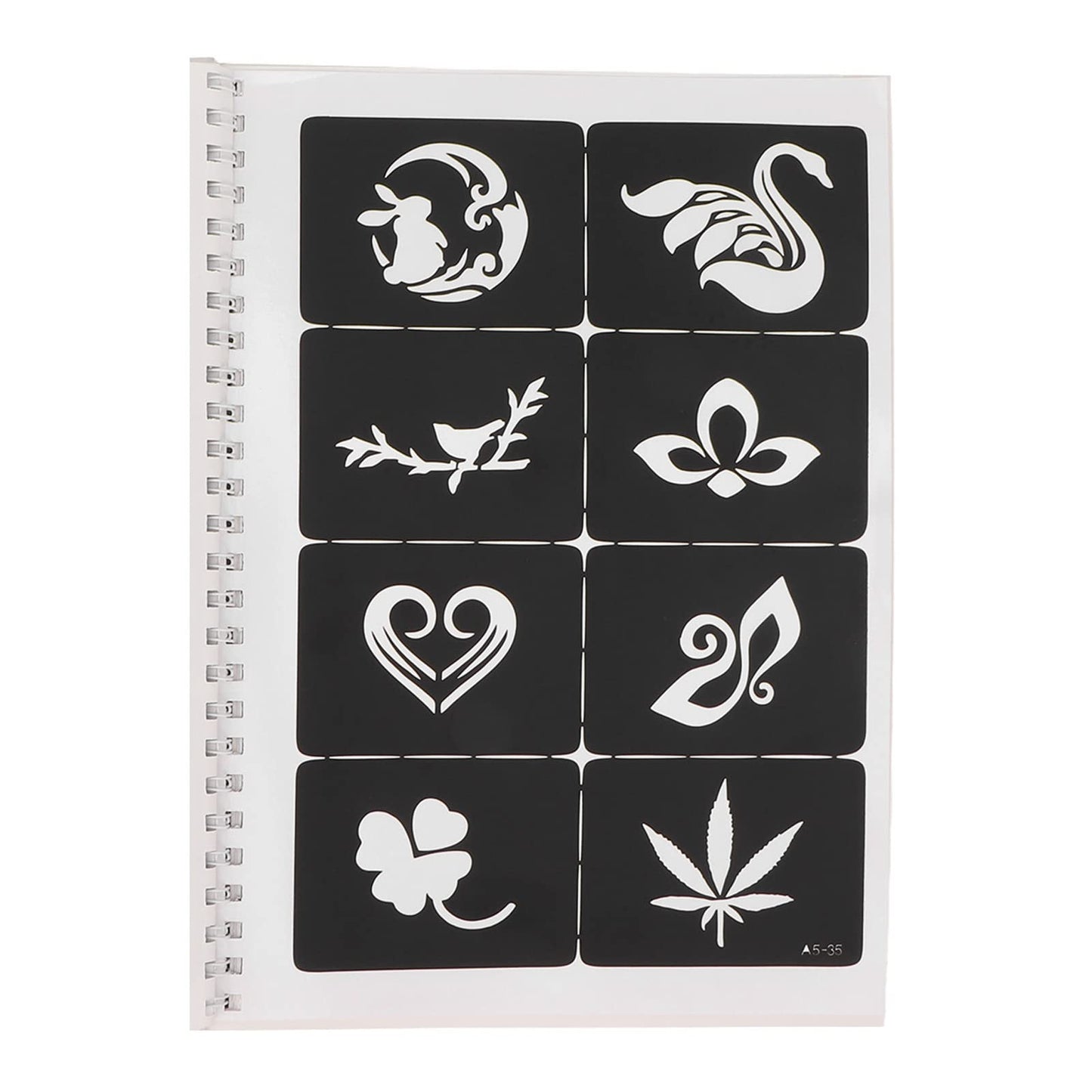 Out Design Stencil Kit, 97 Patterns, Reusable, Glitter Airbrush for Body Art