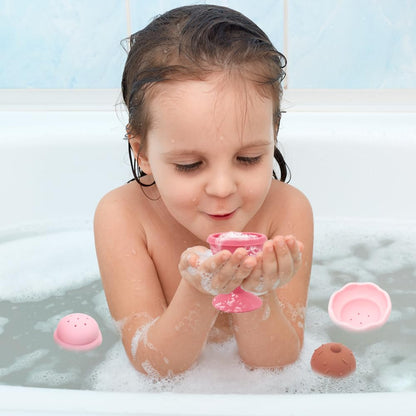 HertyPals Bath Toys, Silicone Ice Cream Stacking Toy, Baby Bath Toy, Connect, Build, Create - Bathtub Toys