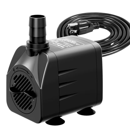 Knifel Submersible Water Pump, Ultra Quiet 400GPH(1500L/H,25W) Fountain Pump with Over Heating Protection 6.5ft High Lift, Pond Pump for Fish Tank, Pond, Aquarium, Statuary, Hydroponics