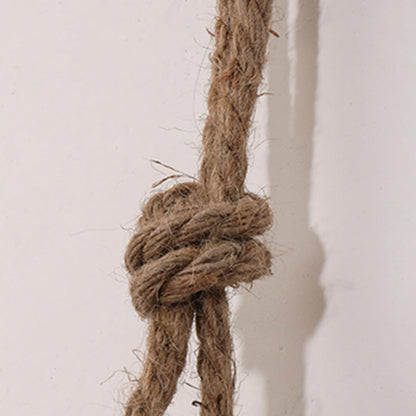 PRETYZOOM 1tier Hanging Shelf Hemp Rope Storage Rack Floating Wall Shelf Jute Rope Organizer