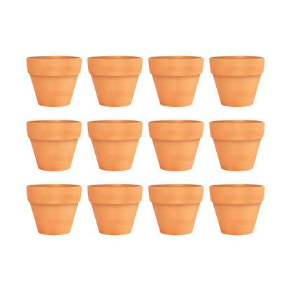 Seed Bloom 12pcs Mini Orange Pots – Small Pots for Indoor or Outdoor Plants, Mini Planters for Flowers and Greenery, for Plant Lovers