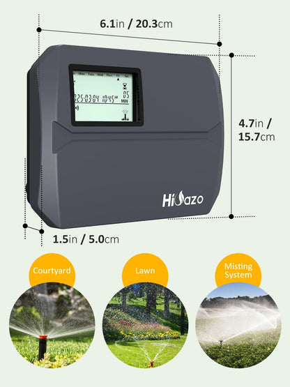 HiOazo Smart Sprinkler Controller WiFi, 8 Zone Irrigation Controller Indoor with Automatic Weather-Based Watering (2025 New Version)