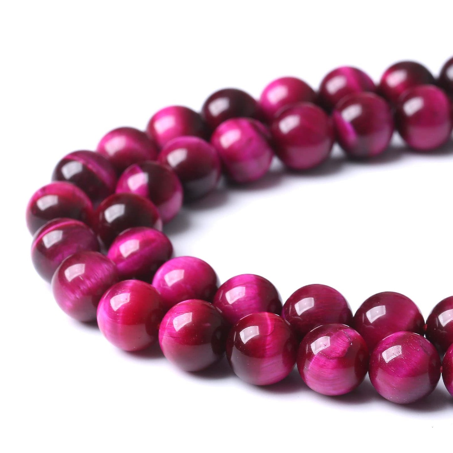 36PCS 10MM AAA Rose Red Tiger Eye Stone Beads Natural Gemstone Bead Crystal Healing Energy Jewelry Making DIY 15 inches