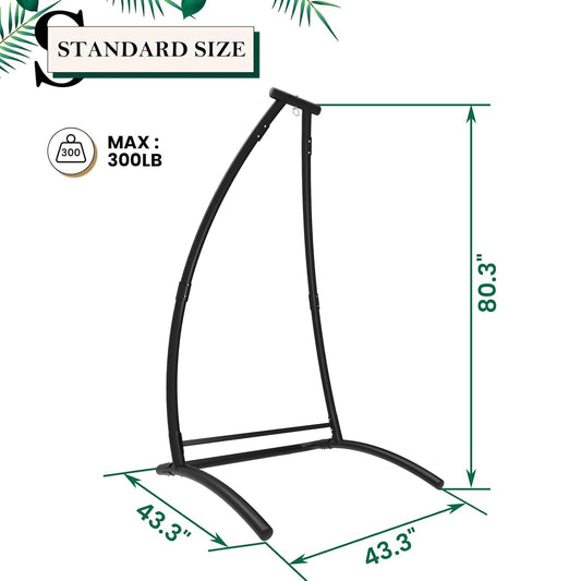 G TALECO GEAR C-Type Hanging Hammock Chair Stand, Heavy Steel Swing Hammock Chair Stand, Suitable for Indoor and Outdoor Swing Frame（Seat not Include）
