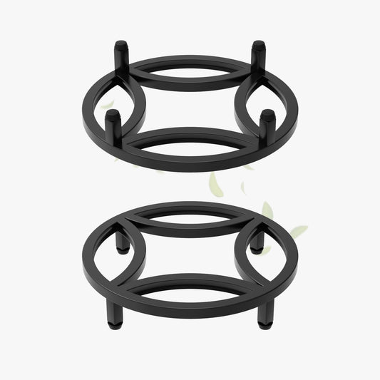 Zhongma 2 Pack 11.8" Fully Assembled Sturdy Potted Plant Stand Flower Pot Holder Heavy Duty Construction, Low Plant Stand for Home Indoor and Outdoor, Sturdy plant riser and saucer without Installation Required