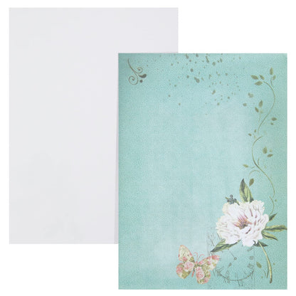 Paper Junkie Stationery Set - 7.25 x 10.2 In, Gold, 60 Sheets & 30 Envelopes - Letter Paper & Envelopes - Vintage Paper Designs
