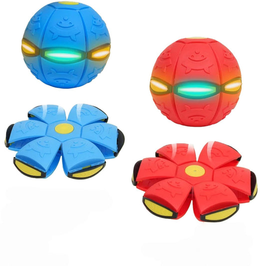 LETIAFINE 2pcs Magic Bouncing Ball 6-Lights, Pop up Ball, Dual Magic Flying Saucer Transforming Design, Interactive Bouncy Balls