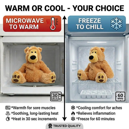 Bear Hugs - Microwavable & Weighted Plush Stuffed Animal - Heated Plushie for Warmth - Cute, Soft, Cozy Toy for Adults & Children (Boys, Girls, & Toddlers) by Warm Pals