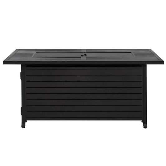 Hiland AFP-RT Propane 50,000 BTU Fire Pit, Retangular, Matte Black