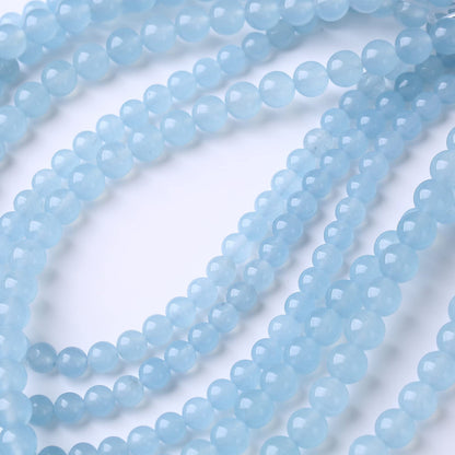 45PCS 8MM Natural Cyanihalite Loose Stone Beads for Jewelry Making DIY Energy Stone Healing Power Bracelet 15"