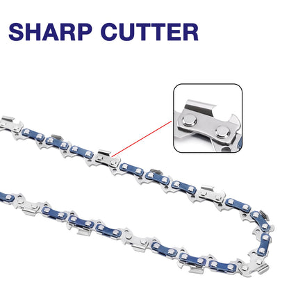 4 Pack 14 Inch Chainsaw Chain 3/8" LP Pitch .050'' Gauge 52 Drive Links fits Craftsman, Echo, Poulan, Ryobi and more