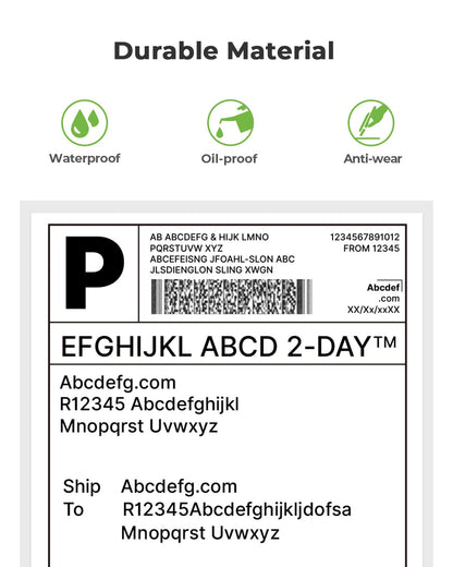 Nelko Genuine 4x6 Direct Thermal Shipping Label (Pack of 500 Fan-Fold Labels), 4x6 Thermal Labels for Nelko PL70E Shipping Label Printer, Perforated and Strong Adhesive, Commercial Grade