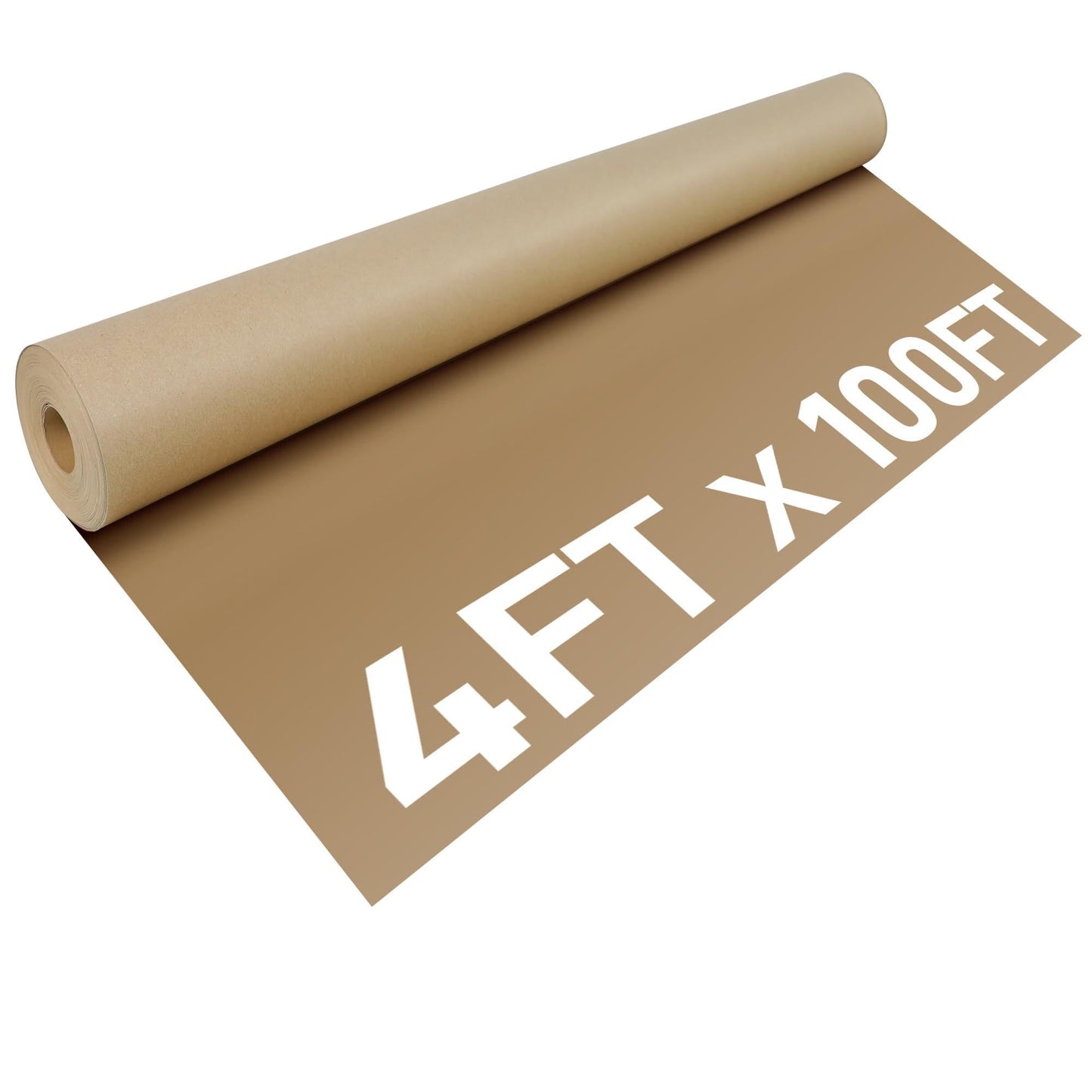 4 x 100 Ft Biodegradable Weed Barrier, Heavy Duty Garden Paper Biodegradable Landscape Fabric for Weeds Control, Thick Paper Garden Mulch Rolls Weed Grass Blocker Paper Mat for Garden Lawn Flower Beds