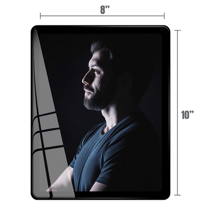 Bluesun 8x10 Picture Frame Black Standing can be Vertical and Horizontal - Real Glass Frames, Cool 8×10 Photo Frame, Wall Frames Gifts for Men Boyfriend Dad Boss and Loved Ones(8x10, Black)