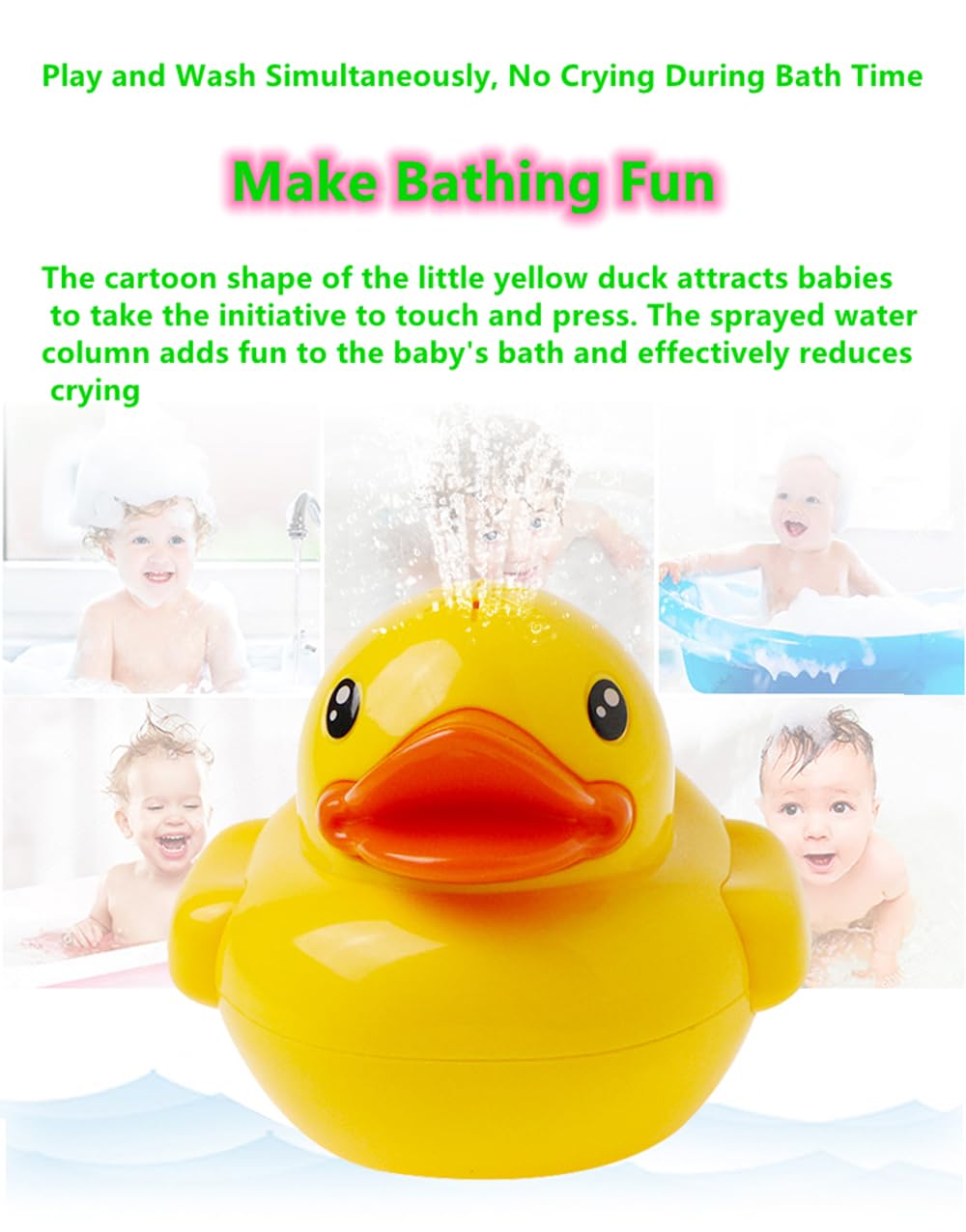 Bath Toys , Duck Spray Water Bath Toy, Rechargeable Bath Toys Sprinkler Bathtub Shower Toys for Toddlers Kids Boys Girls Fun Gift , Pool Toy for Baby