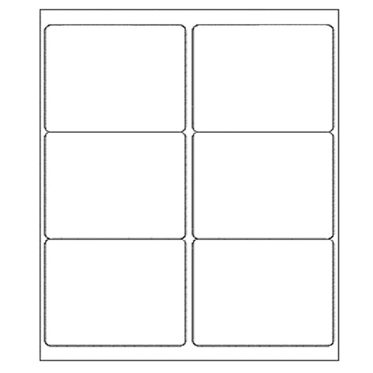 9527 Product 6 up 3-1/3 X 4 Sticker Labels Shipping Address Labels for Laser/Ink Jet Printer,100 Sheets,Total 600 Labels