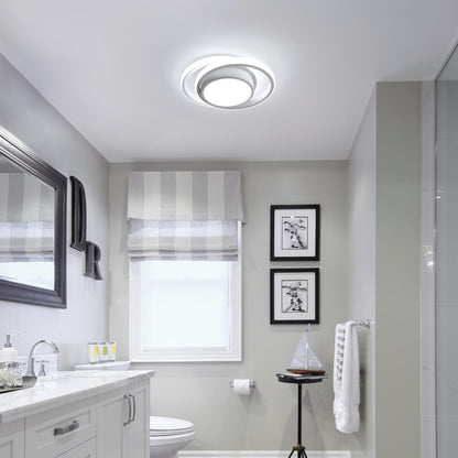 DELIPOP Modern LED Ceiling Light, 36W 2160LM Round Small Ceiling Lamp, (Cool White, 6500K) Aluminum Close to Ceiling Light Fixture for Hallway, Aisle, Corridor, Bedroom, Kitchen
