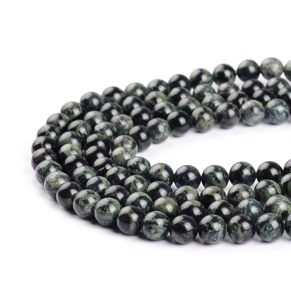 10mm Natural New Kambaba Jasper Gemstone Round Loose Beads Crystal Stone Bracelet Necklace Accessories Crafts for Jewelry Making DIY,1 Strand 15"